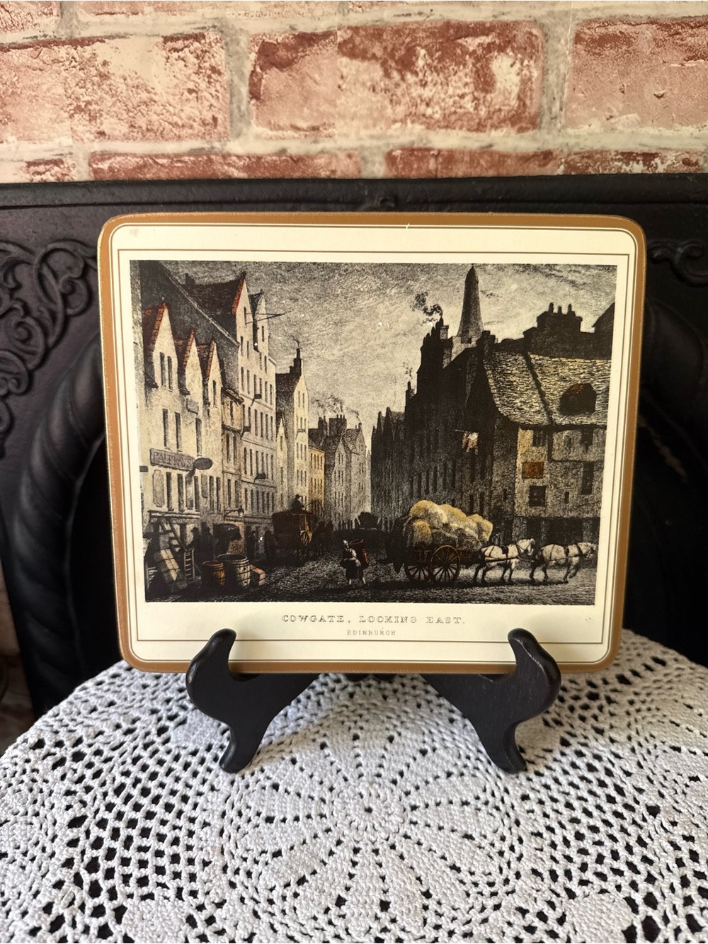Set of Four Lady Clare Cork Backed Luncheon Placemats Trivets Edinburgh Scotland